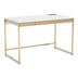 Home 2-Drawer Office Desk with Copper Plating