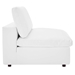 Commix Down Filled Overstuffed Vegan Leather 3-Seater Sofa - White - MOD12318