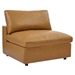 Commix Down Filled Overstuffed Vegan Leather 6-Piece Sectional Sofa - Tan B - MOD12354