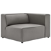 Mingle Vegan Leather 2-Piece Sectional Sofa Loveseat - Gray - MOD13285