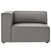 Mingle Vegan Leather 3-Piece Sectional Sofa - Gray - MOD13296