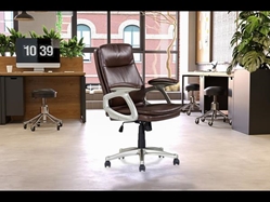 Hugo Office Chair - Brown with Memory Foam Seating - Sealy Collection 