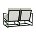 Summit Spring Rocker Loveseat - Aluminum Frame - 54.25" W x 37" D x 37" H - LLF10102009