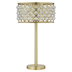 Argyra 28"H Table Lamp - Sand Brass Finish Metal - Crystal Shade