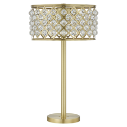 Argyra 28"H Table Lamp - Sand Brass Finish Metal - Crystal Shade 