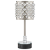 Auriana 23.5"H Table Lamp - Brushed Chrome Finish Metal - Crystal Shade