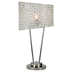 Arcane 26"H Table Lamp - Nickel Finish Metal - Crystal Shade