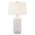 Aetherin 27"H Table Lamp - White Ceramic - Fabric Drum Shade