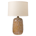 Alverin 25"H Table Lamp - Hydrocal - Birch - Fabric Shade