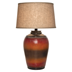 Aetheria 29"H Table Lamp - Hydrocal - Red Orange Fabric Shade