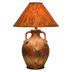 Anthem 30"H Table Lamp - Brick Hydrocal - Parchment Shade