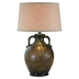 Anthem 31"H Table Lamp - Hydrocal - Southwest Green Fabric Shade