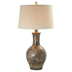 Astara 29"H Table Lamp - Hydrocal - Cordovan Brown - Fabric Shade