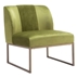 Sante Fe Accent Chair - Olive Green Velvet - Brass Finish Legs