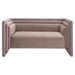 Trippel 18" Seat Height Loveseat - Taupe Velvet Fabric - Brown Legs - ZUO5821