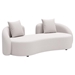 Sunny Isles Loveseat - Beige - Black Frame - ZUO5869