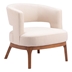 Penryn Accent Chair - Beige - Walnut Finish Legs