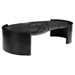 Tartini Coffee Table with Black Marble Top and Painted Mango Wood Base - Black - ZUO5997