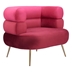 Arish Accent Chair - Red Velvet - Gold Electroplated Steel Legs