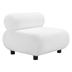 Rahat Accent Chair - White - Black Legs