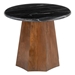 Aipe Accent Table with Marble Top and Acacia Wood Body - Black and Brown - ZUO6203