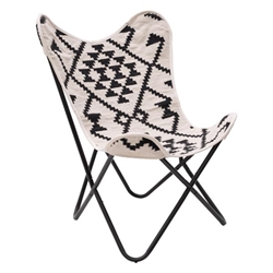 Rabat Accent Chair - Beige and Black 