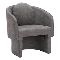 Olya Accent Chair - Truffle Gray - Powder Coated Steel Legs 