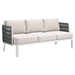 Bridgehampton Loveseat - White - Powder Coated Aluminum Legs - ZUO6382