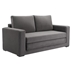 Jide Sleeper Sofa Gray - Velvet Fabric - Black Legs