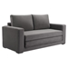 Jide Sleeper Sofa Gray - Velvet Fabric - Black Legs - ZUO6388