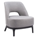 Mistley Accent Chair - Gray - Black Legs - ZUO6412