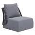 Mekan Accent Chair - Gray - Black Frame