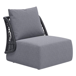 Mekan Accent Chair - Gray - Black Frame 