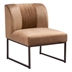 Sante Fe Accent Chair Brown - Brass Legs