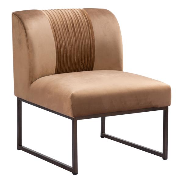 Sante Fe Accent Chair Brown - Brass Legs 