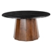 Aipe Coffee Table with Marble Top and Acacia Wood Body - Black and Brown - ZUO6662