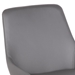 Mia Contemporary Dining Chair in Gray Faux Leather with Black Powder Coated Metal Legs - ARL1747