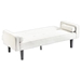 Floremia Loveseat Sofa Bed with Armrests - Beige Velvet Upholstery - Solid Wood Feet - CAB1013