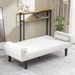 Floremia Loveseat Sofa Bed with Armrests - Beige Velvet Upholstery - Solid Wood Feet - CAB1013