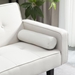 Floremia Loveseat Sofa Bed with Armrests - Beige Velvet Upholstery - Solid Wood Feet - CAB1013