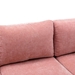 Repose 110" U-Shaped Sectional Sofa - Pink Chenille - Solid Wood Frame - Black Legs - CAB1021