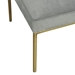 Velara Accent Chair - Grey Faux Leather Upholstery - Golden Metallic Finish Frame - CAB1046