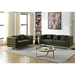 Ixalan 81" 3 Seater and 2 Seater Sofa Combination - Green Teddy Fabric Upholstery - Metal Legs - CAB1062