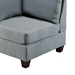 Eastham 5-Piece Loveseat Set - Gray Linen-like Fabric Upholstery - Wood Frame - CAB1074