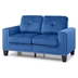 Jardyn Loveseat - 58" - Navy Blue Velvet Upholstery - Kiln Dried Hardwood Frame with Hand Applied Nailheads Accents