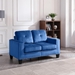 Jardyn Loveseat - 58" - Navy Blue Velvet Upholstery - Kiln Dried Hardwood Frame with Hand Applied Nailheads Accents - CAB1078