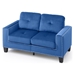 Jardyn Loveseat - 58" - Navy Blue Velvet Upholstery - Kiln Dried Hardwood Frame with Hand Applied Nailheads Accents - CAB1078