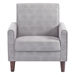 Aurora Cove Single Sofa Chair - 32" - Light Grey Fabric Upholstery - Solid Wood Frame and Legs - CAB1081