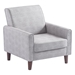 Aurora Cove Single Sofa Chair - 32" - Light Grey Fabric Upholstery - Solid Wood Frame and Legs - CAB1081