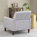 Aurora Cove Single Sofa Chair - 32" - Light Grey Fabric Upholstery - Solid Wood Frame and Legs - CAB1081